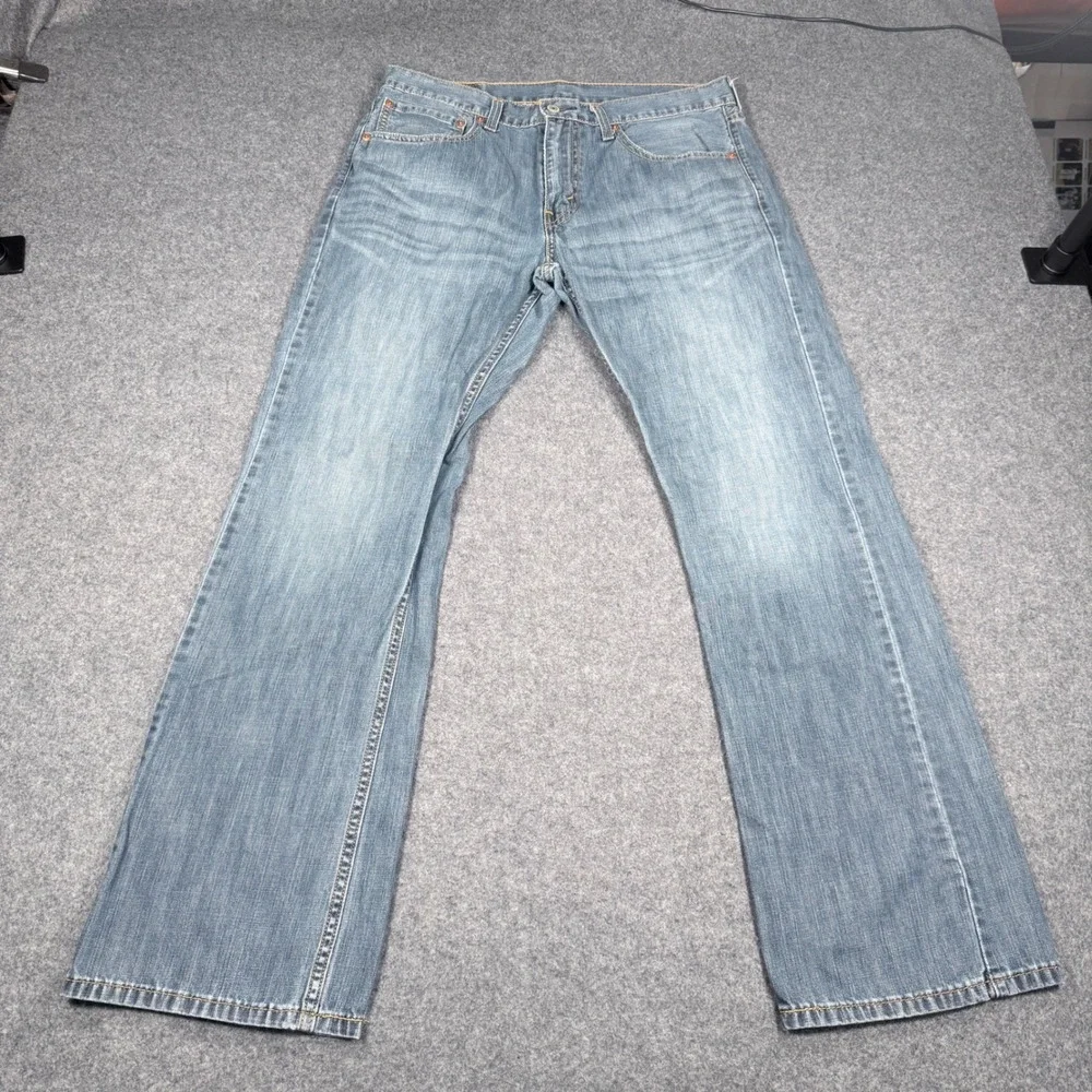 Levi 527 Slim Bootcut Mens Jeans 34x32 Medium Wash Blue Denim 05527-0239